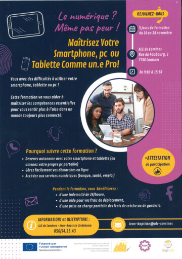 Formation :  Maîtriser votre smartphone, pc ou Tablette comme un.e Pro!